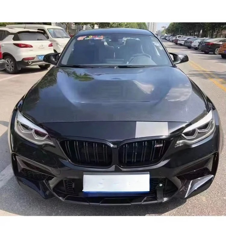 High Quality GTS Style Carbon Fiber Auto Front Engine Bonnets Hood Cover for  2 Series F20 F21 F22 F87 M2 M2C 2014-2019